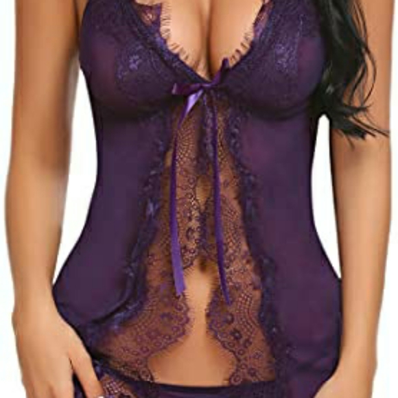 avidlove Other - Avidlove lingerie open front chemise purple XXL